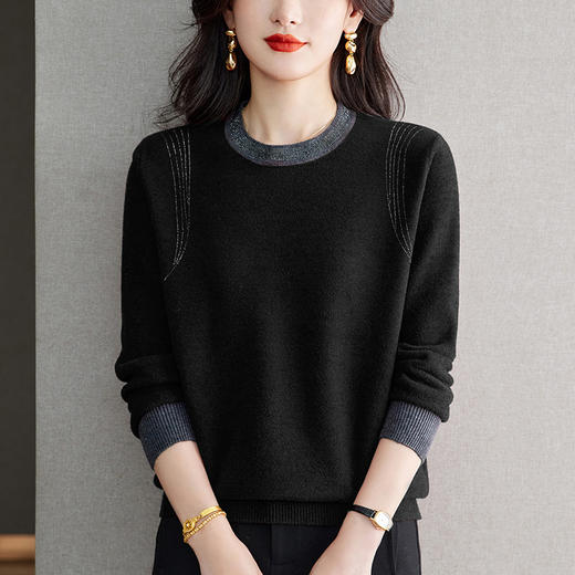 气质打底衫内搭宽松遮肚上衣，漂亮洋气减龄毛衣CC-22-2798 商品图1