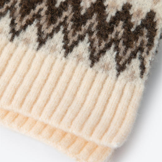 【严选】诗凡黎绵羊毛费尔岛提花围巾2025冬新款韩系加厚保暖披肩百搭围脖7G93BW0091 商品图4