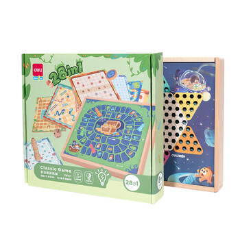 得力（deli）28合一棋飞行棋围棋多功能棋盘多合一男女孩生日礼物节开学玩具 商品图4