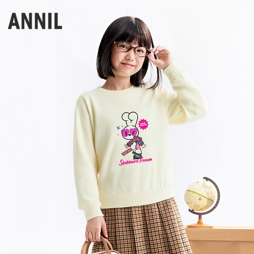 Annil联名款【Mix.Mix】女童圆领长袖卫衣秋季新款安奈儿童装EG531716 商品图0