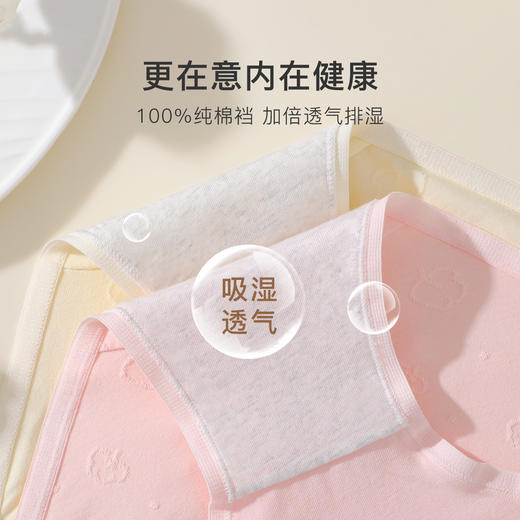 7A抑菌【5条装】内裤女舒适透气100%棉裆高弹舒适不夹臀N4124棉柔内裤 商品图4