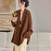 雀说大码蝙蝠袖宽松遮肉外套毛衣时尚休闲韩系慵懒针织衫大衣AL6925 商品缩略图1