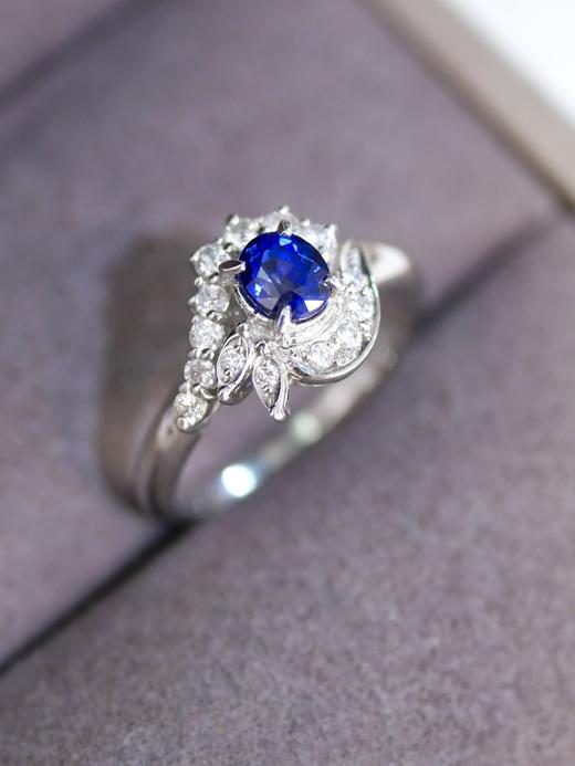 0.64ct刻面蓝宝石戒指 商品图2