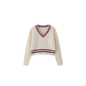 现货 柏林少女 英伦学院风 软糯麻花毛衣