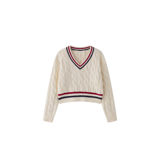 现货 柏林少女 英伦学院风 软糯麻花毛衣 商品图0