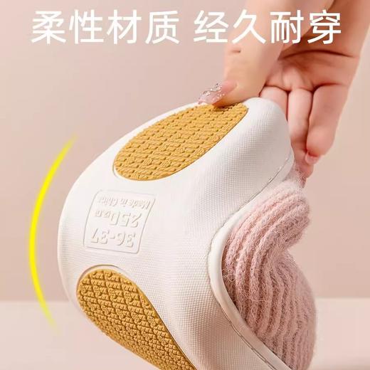 防滑棉拖鞋女款秋冬季2025新款家居室内厚底保暖毛毛拖鞋男士冬天 商品图3