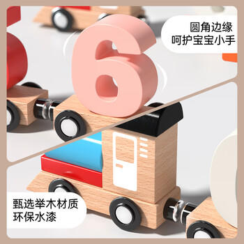 小顽豆儿童磁性数字小火车玩具六一男孩磁力磁吸1一3到6岁2宝宝积木 商品图1