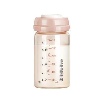 小白熊玻璃储奶瓶 新生儿婴儿宝宝奶瓶母乳保鲜存奶瓶180ML8653 商品图4