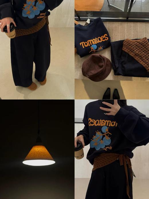 好柿发生莱赛尔羊毛复古百搭卫衣 商品图14