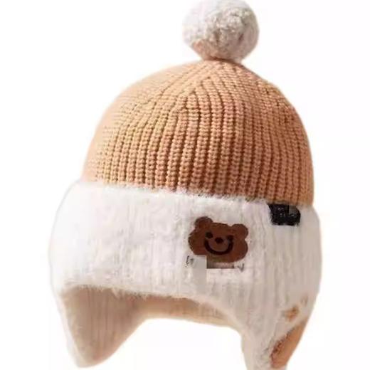 【恒温保暖！柔软亲肤】儿童护耳帽子加绒秋冬新款小熊可爱小熊韩版时尚宝宝帽子洋气款。rc 商品图4
