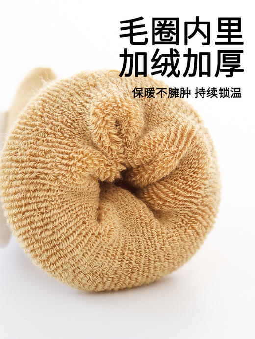 【加厚保暖！超值三双装】新生宝宝婴儿A类棉质秋冬季新品加绒加厚毛圈保暖松口中筒地板袜。rc 商品图3