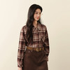 【严选】诗凡黎港式复古通勤衬衫2025秋冬新款撞色格纹长袖气质翻领上衣女7G9320971 商品缩略图2