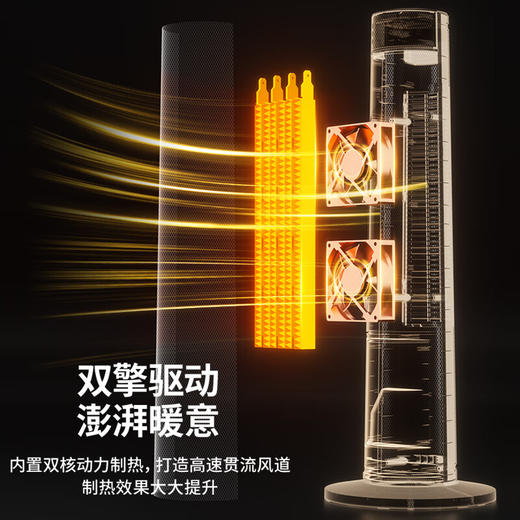 海尔（Haier）取暖器2260A石墨烯暖风机家用大面积速热电暖器浴室客厅卧室电暖器强劲暖流小太阳 【整屋升温】 商品图2