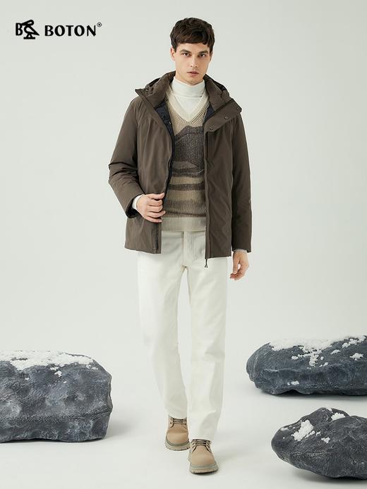 波顿男士秋冬常规款羽绒服利落暖护立领连帽简约合身款MC815523 商品图2