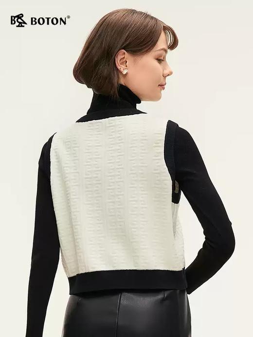 波顿女士秋冬 字母坎肩毛衣 小众别致 柔暖短款合身款LU111324 商品图1