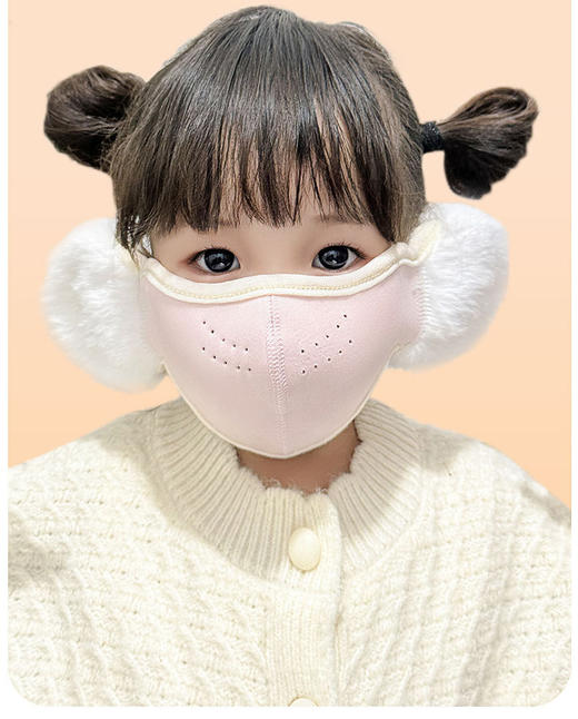 儿童透气保暖口罩卡通护耳儿童保暖口罩防风抗冻保暖御寒可水洗儿童防寒口罩3d立体护耳保暖 商品图10