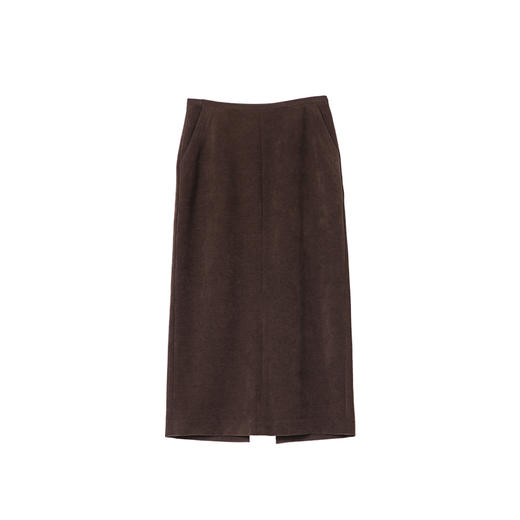 VIMAGE纬漫纪灯芯绒复古百搭直筒长款开叉半身裙女2025秋季新款V2406114 商品图5