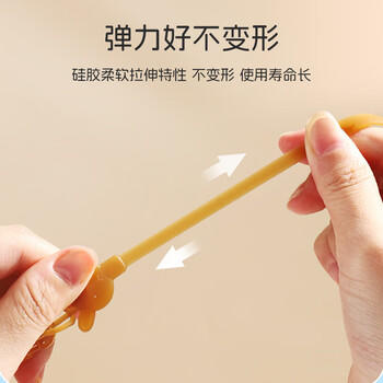 马博士防掉链婴儿牙胶防丢绳硅胶奶嘴链宝宝玩具链单个 商品图0