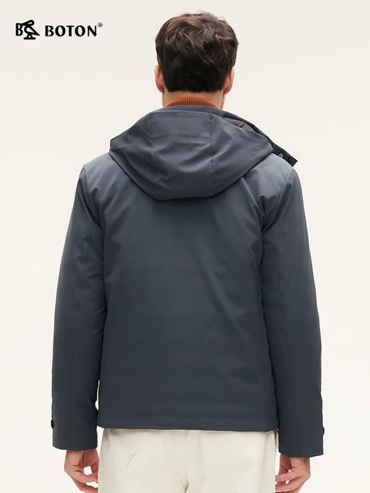 波顿男士秋冬季休闲保暖工装灰绿色白鸭绒羽绒服MC822324 商品图3