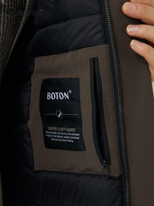 波顿男士秋冬常规款羽绒服利落暖护立领连帽简约合身款MC815523 商品图4