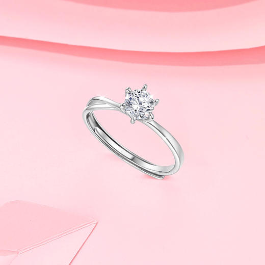卡蒂罗KADER  星光闪烁女戒 莫比乌斯永恒之心璀璨闪耀女友手捧花简约线素圈可调节女戒  轻奢小众设计浪漫 商品图3
