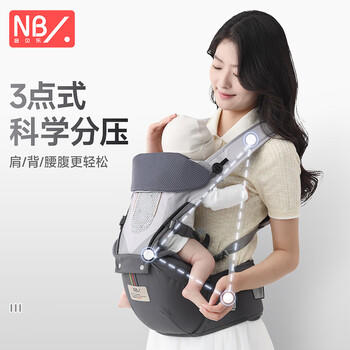 纽贝乐腰凳婴儿背带前抱0-36个月宝宝外出多功能透气横抱娃神器解放双手 商品图2