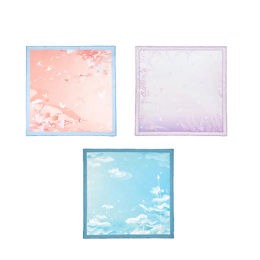 苏州博物馆 太湖雪联名真丝方巾 商品图4