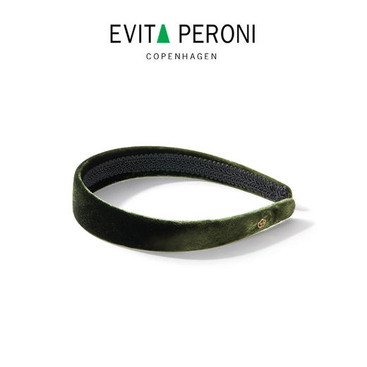 品牌直发 EVITA PERONI 丝绒发箍 酒红色/橄榄绿 商品图5