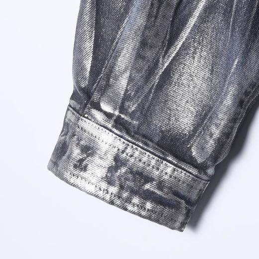 80278SDSA男士秋冬新款痞帅男装复古港风做旧纽扣翻领长袖衬衫百搭衬衣 商品图4