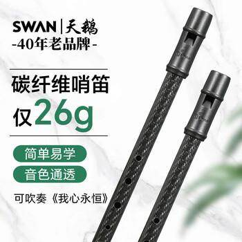 天鹅（SWAN）爱尔兰哨笛d调碳纤维D5竖笛高音初学者入门6孔直笛哨笛 商品图2