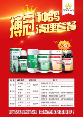 2026版【搏冠种鸽调理组合】片剂5件套，原价148，秒杀价88！（搏冠）