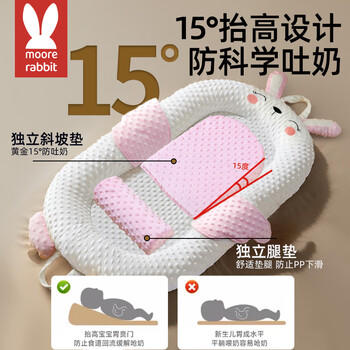 莫尔兔床中床婴儿新生哄睡觉神器宝宝防呛奶压安抚床落地醒防惊跳睡垫 商品图6