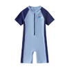ASK JUNIOR泡温泉男童泳衣夏装连体式儿童泳装短袖中大童游泳衣 蓝色 140 商品缩略图2