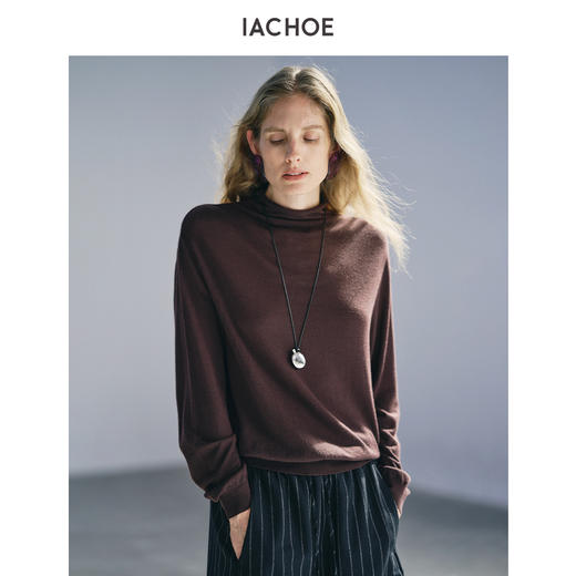 棉仓3661505004-全羊毛朗姆酒色毛衣 商品图3