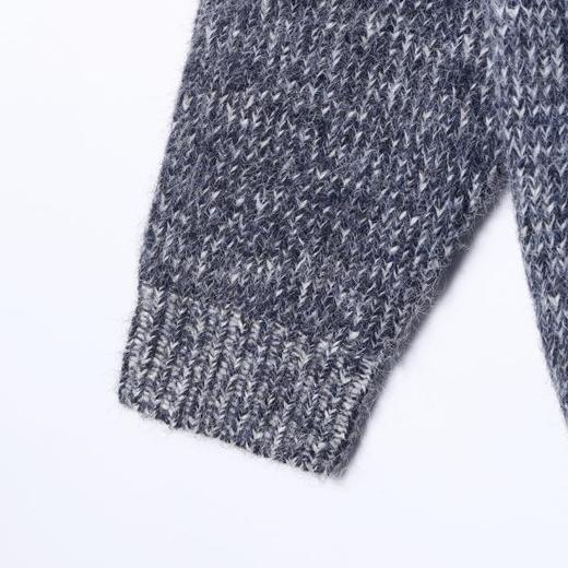 42639SDSA男士秋冬新款痞帅男装轻奢小香风立体撞色纽扣圆领开衫毛衣 商品图4