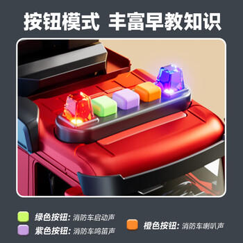 狂野骑士儿童玩具车男孩消防车云梯工程车大号玩具车2-3-6岁男孩生日礼物 商品图4