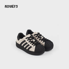 和诚行2025秋季新款厚底反毛皮贝壳圆头时尚百搭女式休闲鞋0551268