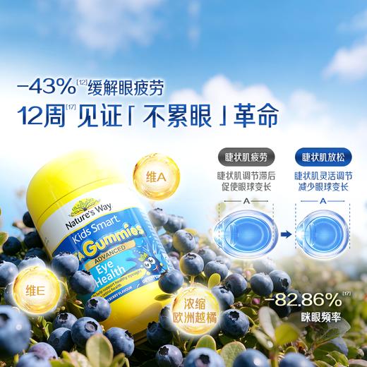 4-17岁 叶黄素软糖50粒 | 佳思敏 Nature's way蓝光护眼金装  升级7重眼营养 富含15花青素（27年1月） 商品图3