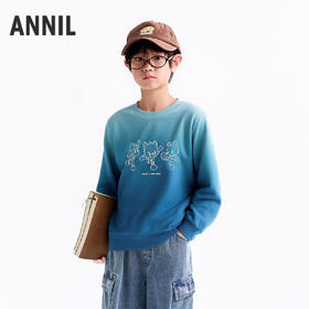 Annil联名款【Mix.Mix】男女童圆领长袖卫衣秋季新款安奈儿童装EM531722