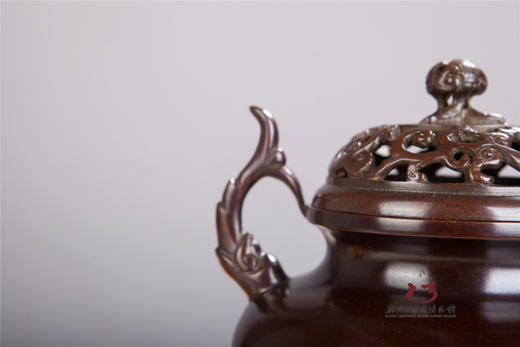 陈巧生制  c089鳌龙耳鼎熏炉 仿古宣德炉铜炉 香炉摆件 商品图5