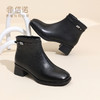 信诺真皮妈妈鞋软底粗跟短靴中老年加绒保暖皮鞋棉鞋2025冬季新款已上架 商品缩略图2