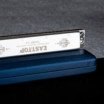 东方鼎（EAST TOP）24孔复音口琴T2406K 2.0银色盖板高级成人演奏儿童学生初学通用 商品图5