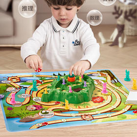 迪漫奇兔子陷阱儿童玩具桌游双人龟兔赛跑互动萝卜大冒险跳棋生日礼物