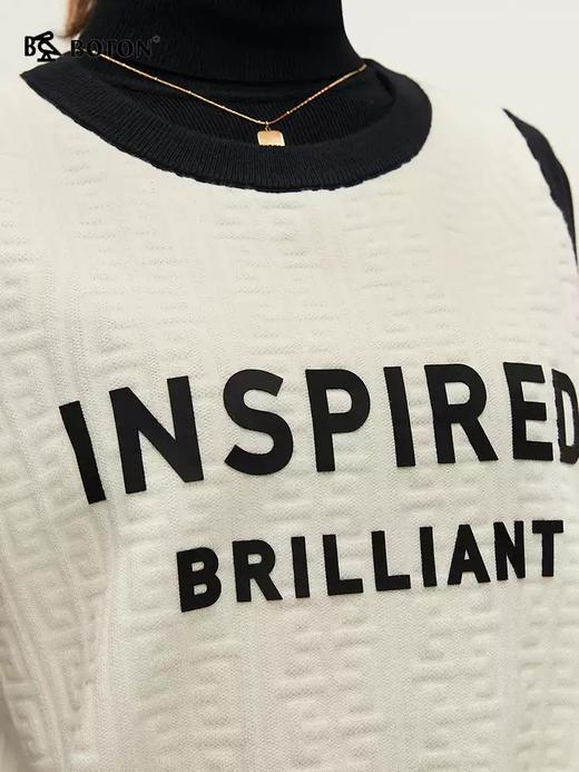 波顿女士秋冬 字母坎肩毛衣 小众别致 柔暖短款合身款LU111324 商品图3