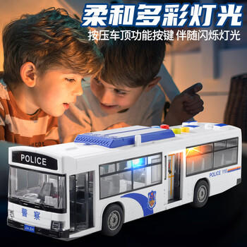 爱比鹿儿童早教玩具车3-6岁男孩超大声光警车仿真汽车模型生日礼物 商品图4