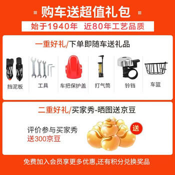 永久（FOREVER）儿童自行车中大童学生车小孩单车脚踏童车青少年山地车20寸蓝色 商品图5