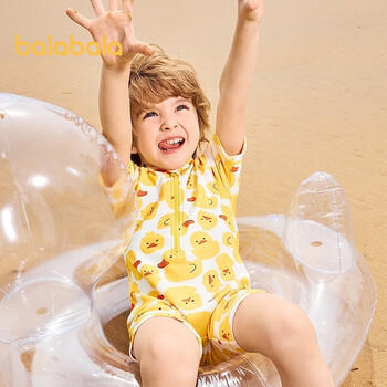 巴拉巴拉儿童泳衣男女童连体泳装户外防晒耐氯速干小童游女宝泳装 商品图3