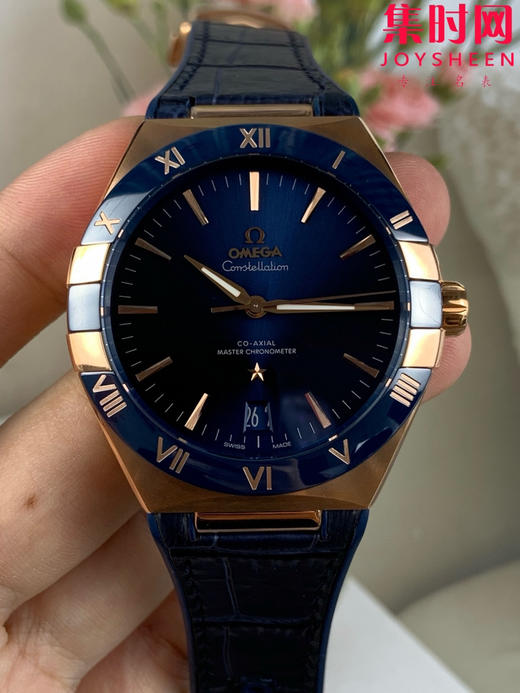 欧米茄 VS第五代星座系列 曼哈顿星座 玫金蓝 男士腕表 丹东8900一体机 商品图3