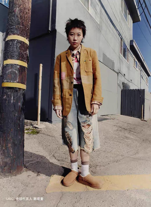 GGの25蕞新！窦靖童！星拖穿搭公式！真皮毛一体の懒人超迷你短靴 商品图2