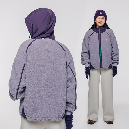 【品牌特惠】ACMEITEM爱棵米女士颗粒绒连帽外套GAG2210509G 商品图2